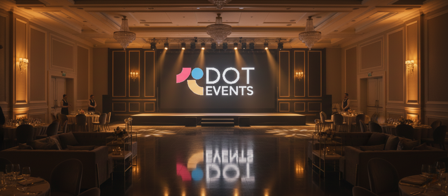 led screen rental jordan for conferences, corporate events, and stage productions with Dot Event setup
