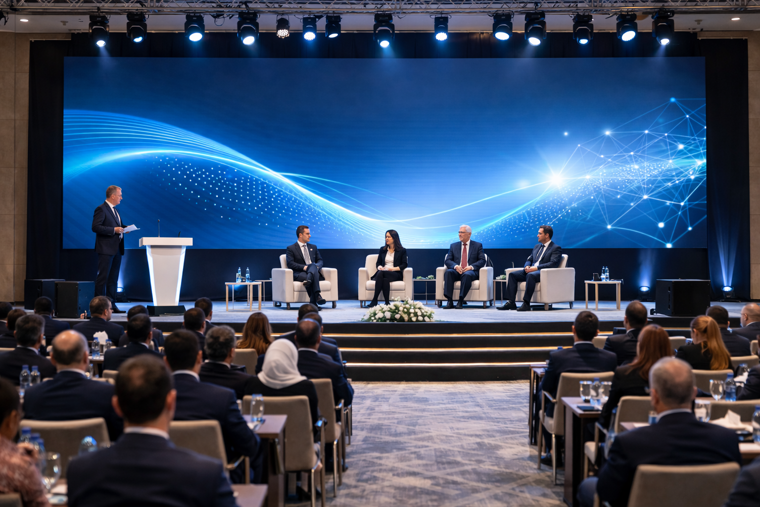 professional event production lighting and audience experience in Jordan