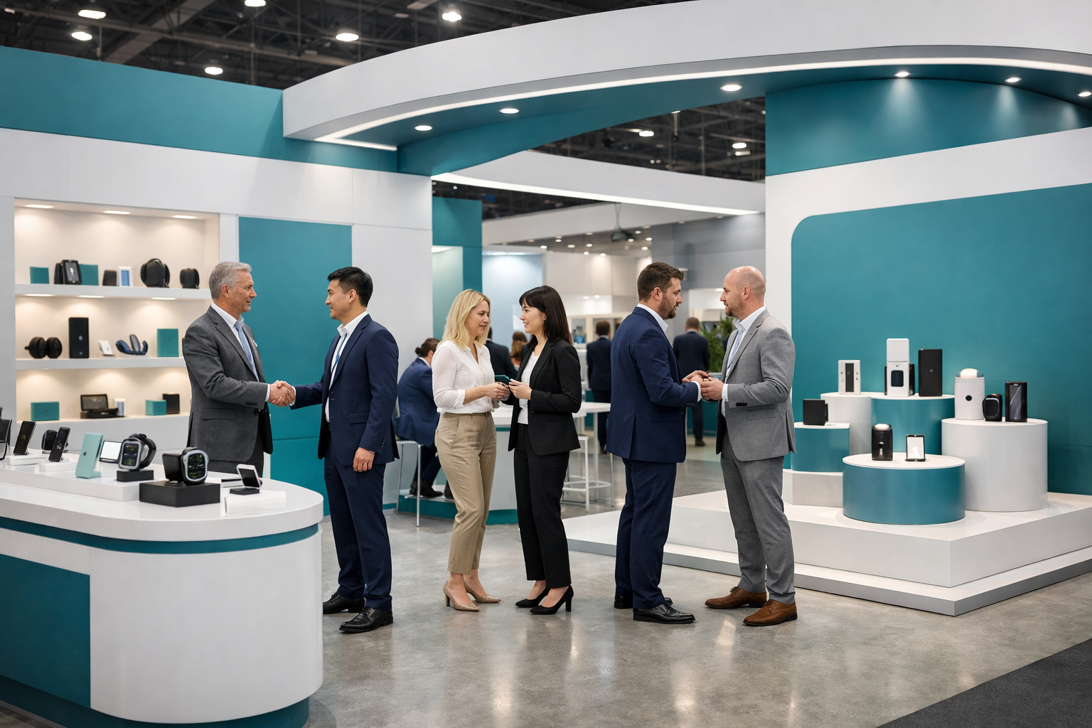 business event branding display and audience experience in Jordan