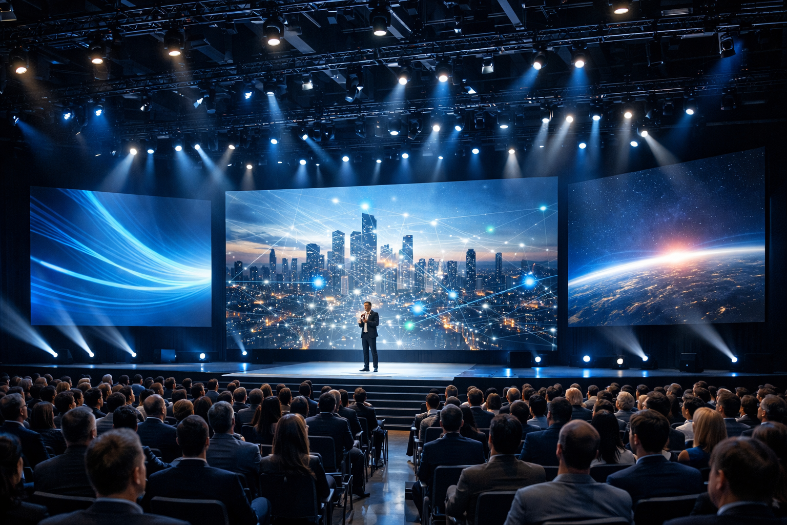 event production services in jordan conference stage setup